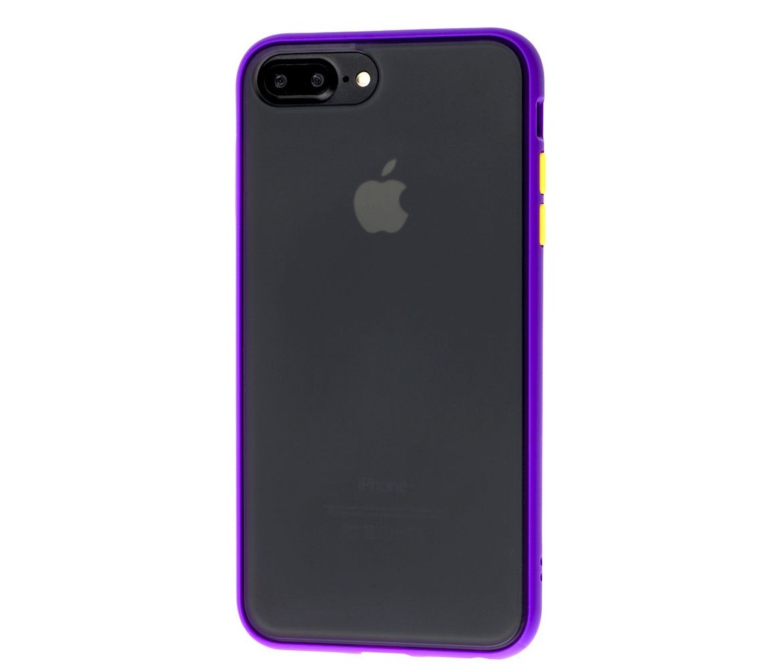 Накладка Totu Gingle для IPhone 7 Plus/8 Plus фіолетовий з зеленими кнопками-0