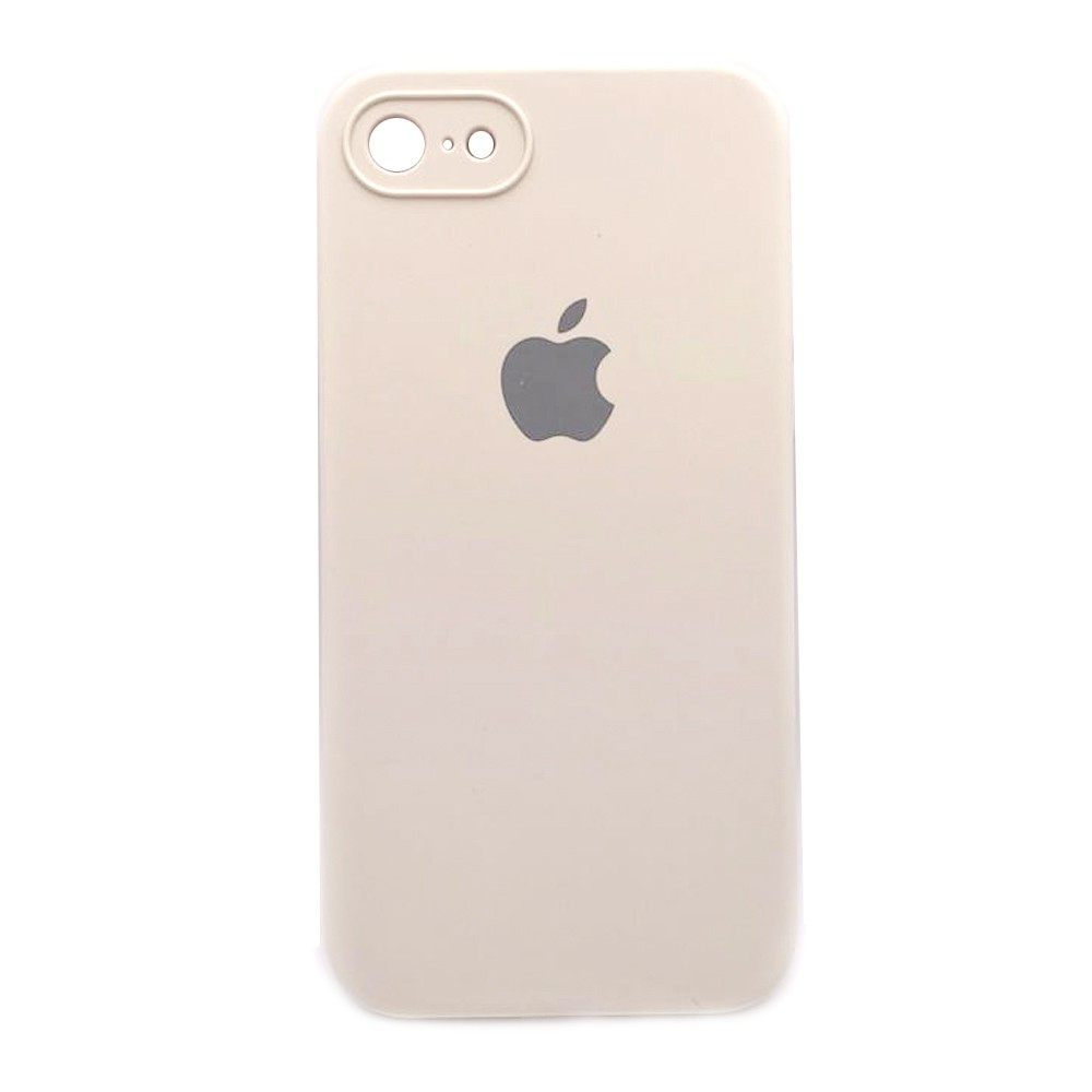 Silicone Case Square Full Camera Protective (AA) для iPhone 7 / 8 / SE (2020) (Milk)-0