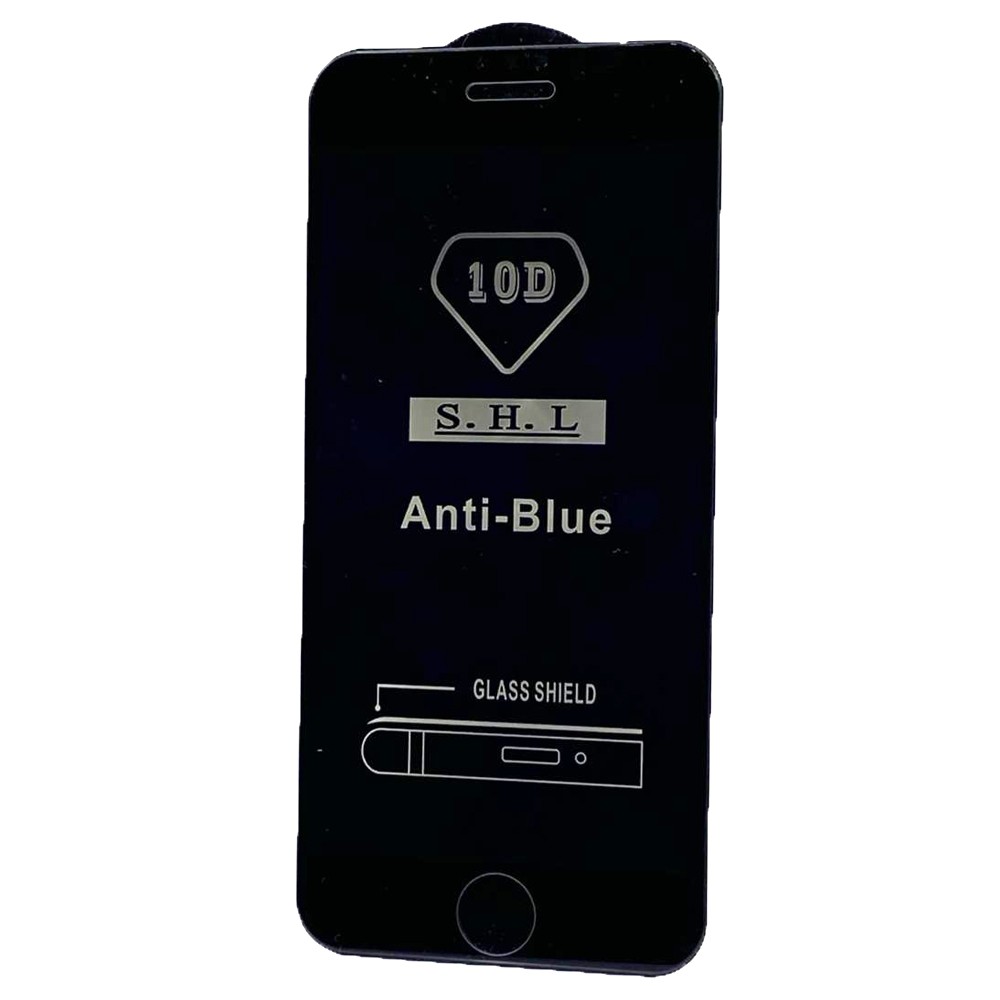 Захисне скло Anti-Blue для IPhone 7/8/SE 2020 з чорною рамкою (м`яка упаковка)-0