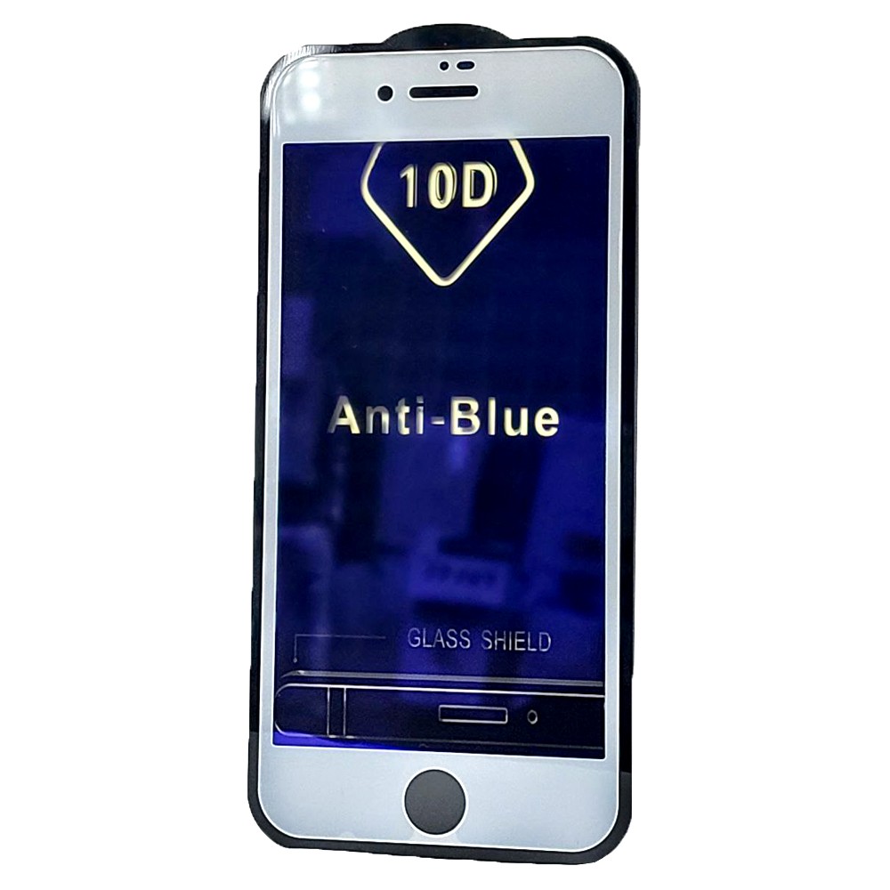 Захисне скло Anti-Blue для IPhone 7/8/SE 2020 з білою рамкою (м`яка упаковка)-0