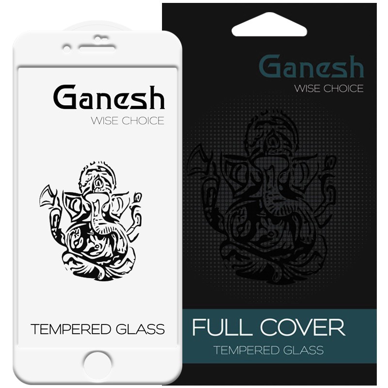 Захисне скло Ganesh 3D для iPhone 7 / 8 /SE 2020 (4.7") з білою рамкою-0