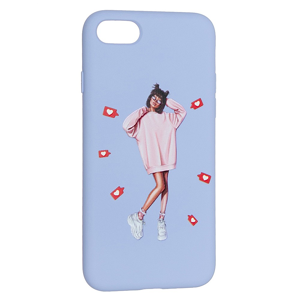 Накладка Silicone ART для iPhone 7/8/SE 2020 "Lady Like"-0