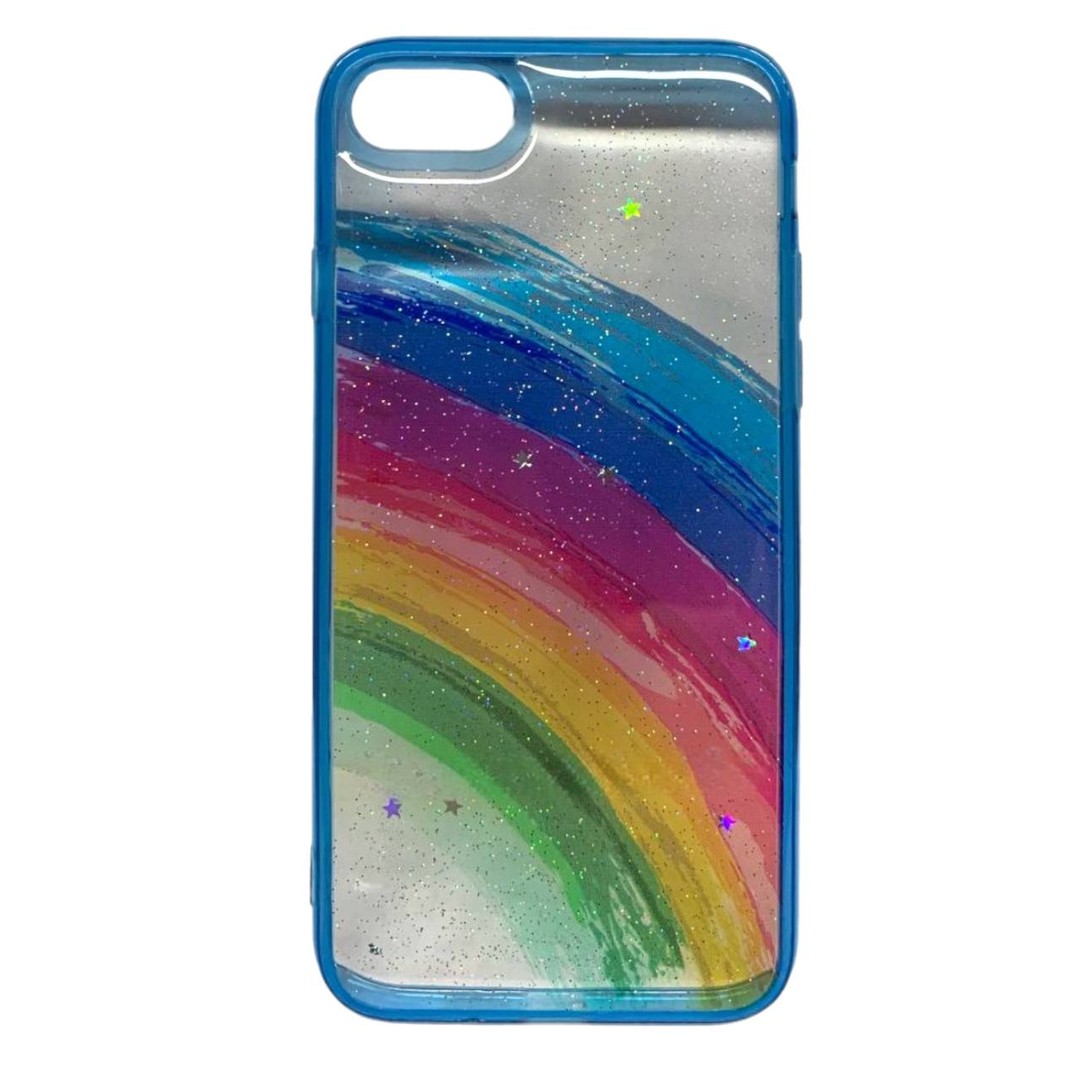Накладка Colorful Rainbow для IPhone 7/8/SE 2020 блакитна-0