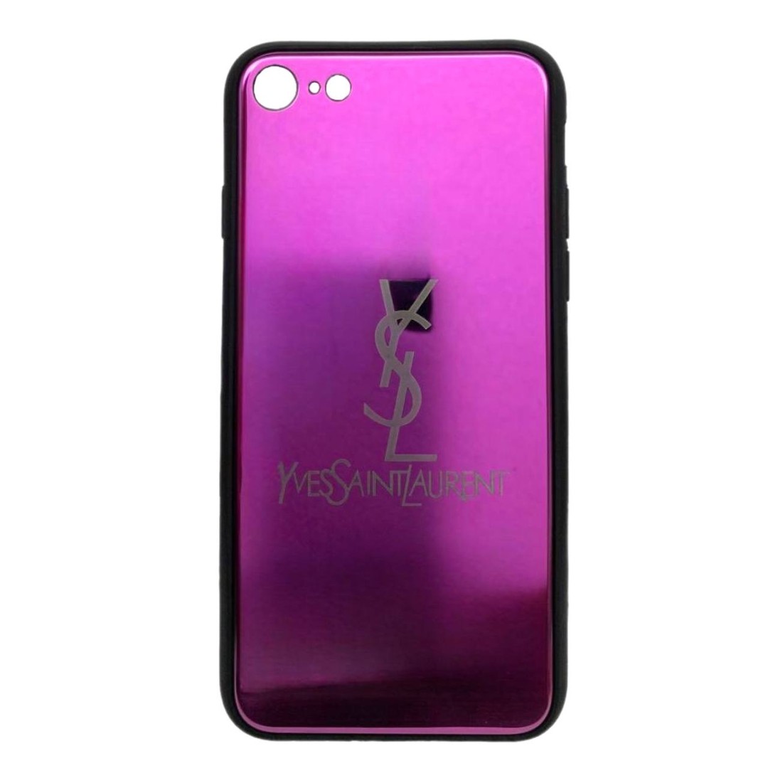 Накладка YSL glass для IPhone 7/8/SE 2020 (Purple)-0