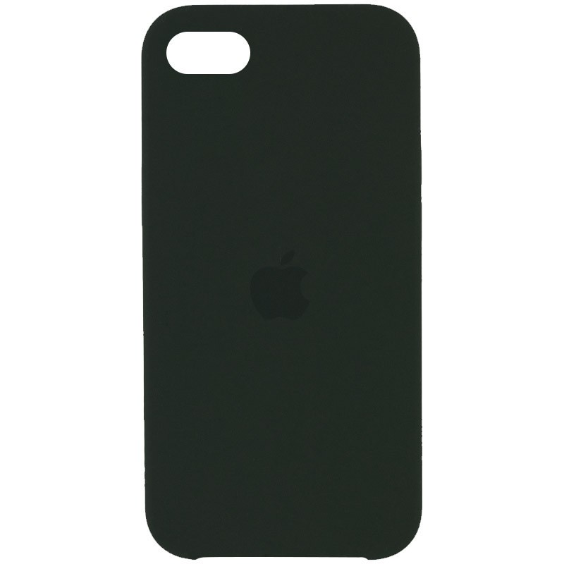 Silicone Case (AA) для iPhone 7/8/SE (2020) (Black green)-0