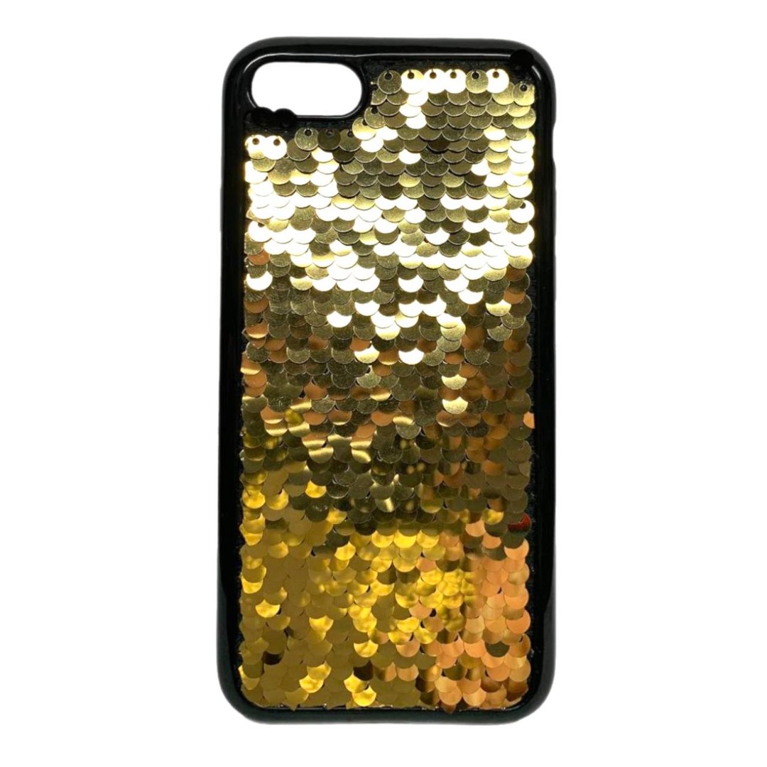 Накладка Sequins для IPhone 7/8 золоті паєтки-0