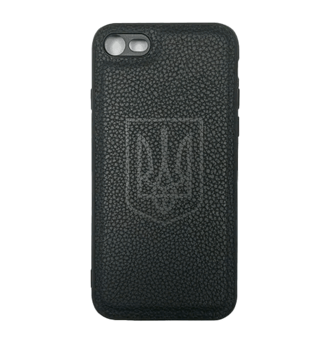 Накладка WAVE Ukraine Leather для iPhone 7+/8+ Чорна (coat of arms)-0