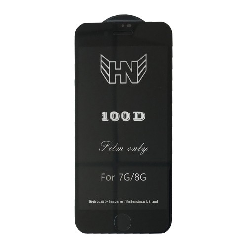 Захисне скло Film Only 100D для IP7/8/SE 2020 з чорною рамкою-0