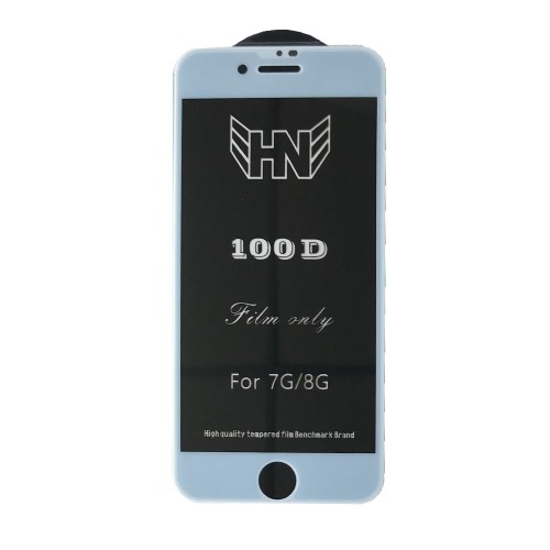 Захисне скло Film Only 100D для IP7/8/SE 2020 з білою рамкою-0