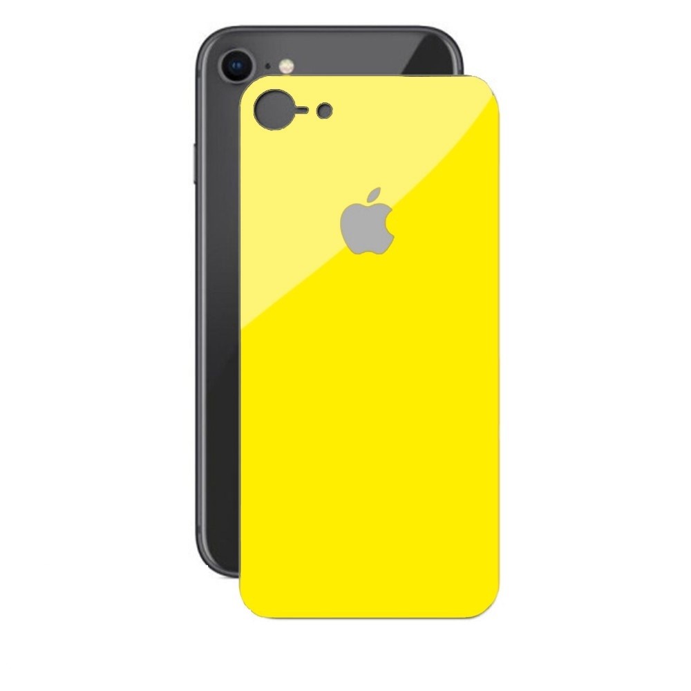 Захисне скло Back Glass iPhone 7/8/SE 2020 жовте-0