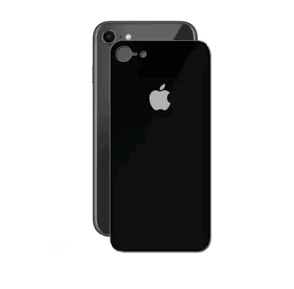 Захисне скло Back Glass iPhone 7/8/SE 2020 чорне-0