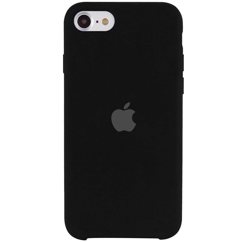 Silicone Case (AA) для iPhone 7/8/SE (2020) (Black)-0