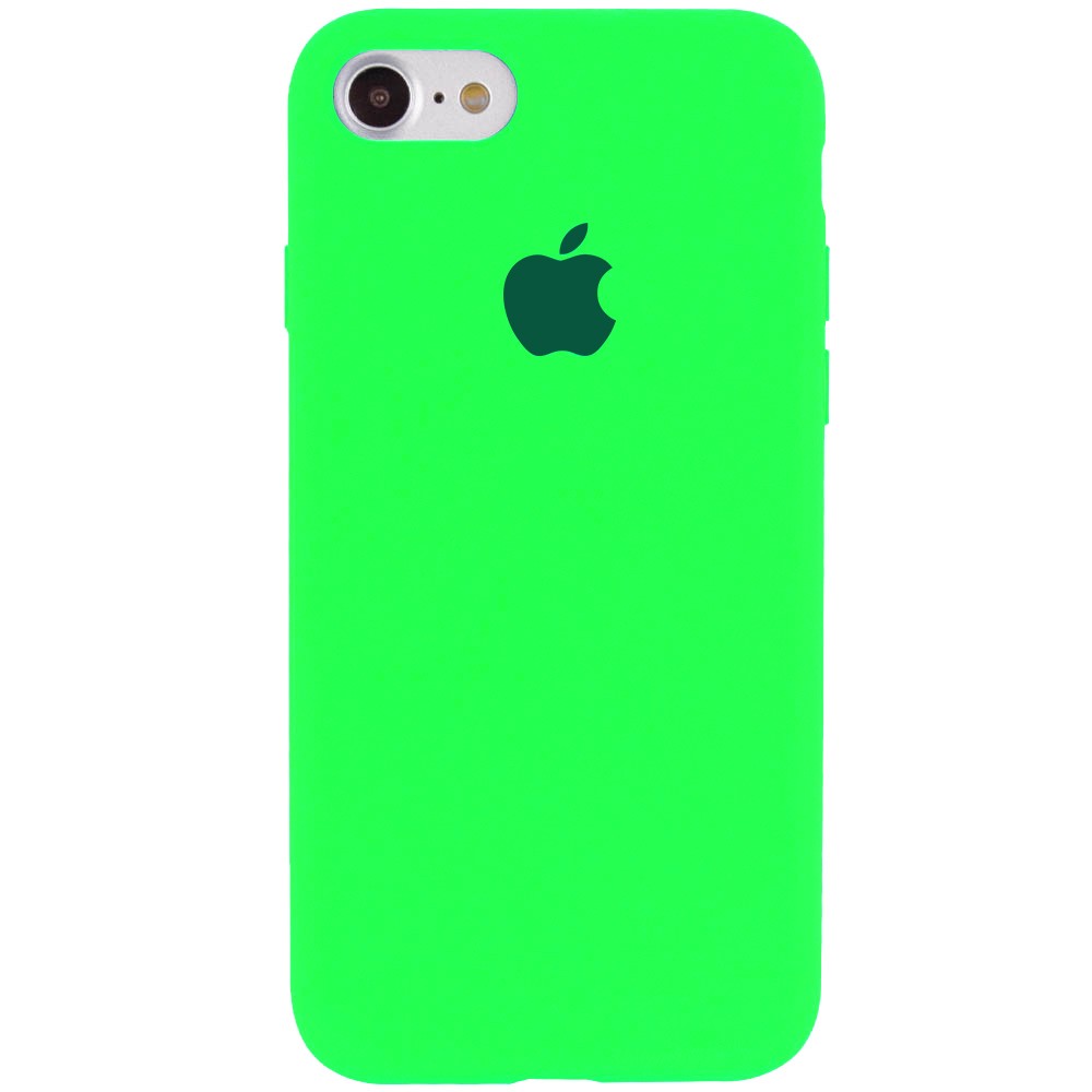 Silicone Case Full Protective (AA) для iPhone 7/8/SE (2020) (Neon Green)-0