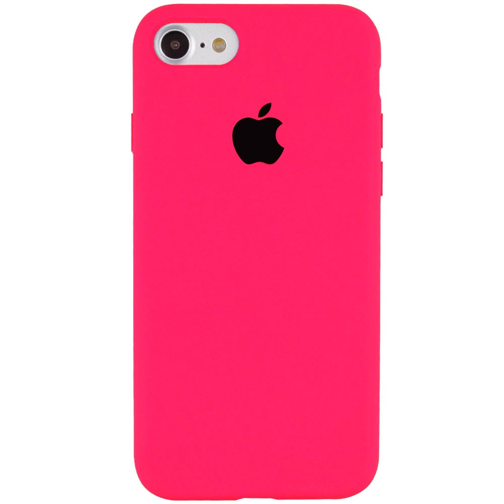 Silicone Case Full Protective (AA) для iPhone 7/8/SE (2020) (Barbie Pink)-0