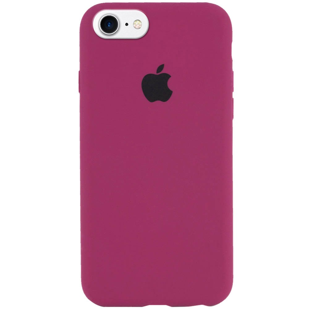 Silicone Case Full Protective (AA) для iPhone 7/8/SE (2020) (Maroon)-0