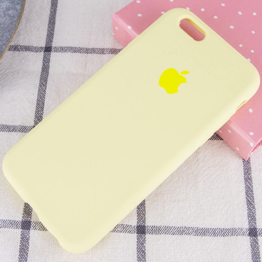 Silicone Case Full Protective (AA) для iPhone 7/8/SE (2020) (Mellow Yellow)-1