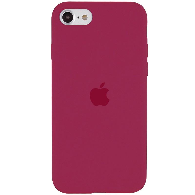 Silicone Case Full Protective (AA) для iPhone 7/8/SE (2020) (Rose Red)-0