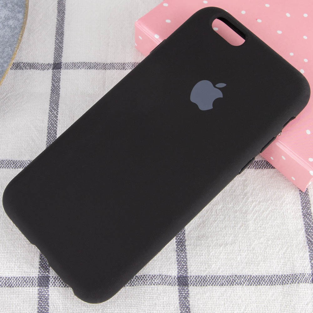 Silicone Case Full Protective (AA) для iPhone 7 / 8 / SE (2020) (Black)-1