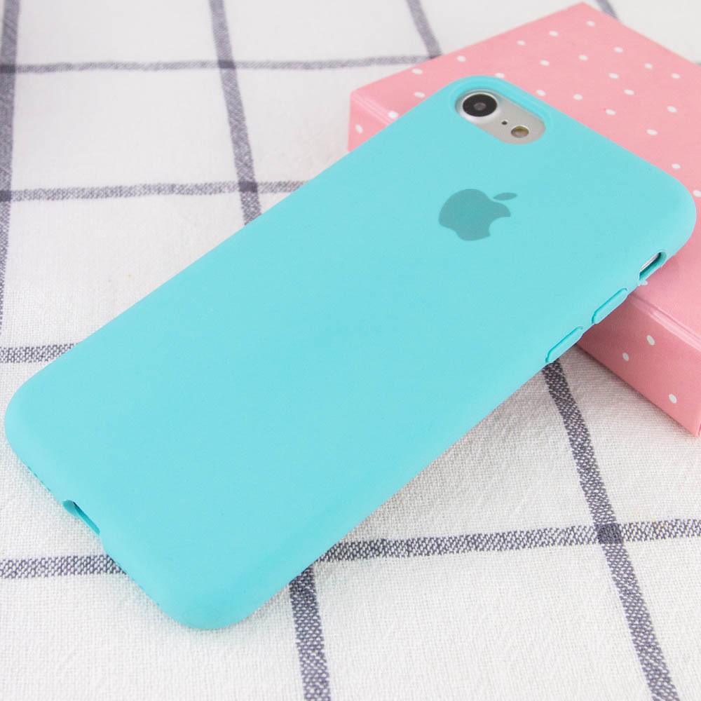 Silicone Case Full Protective (AA) для iPhone 7/8/SE (2020) (Ice Blue)-1