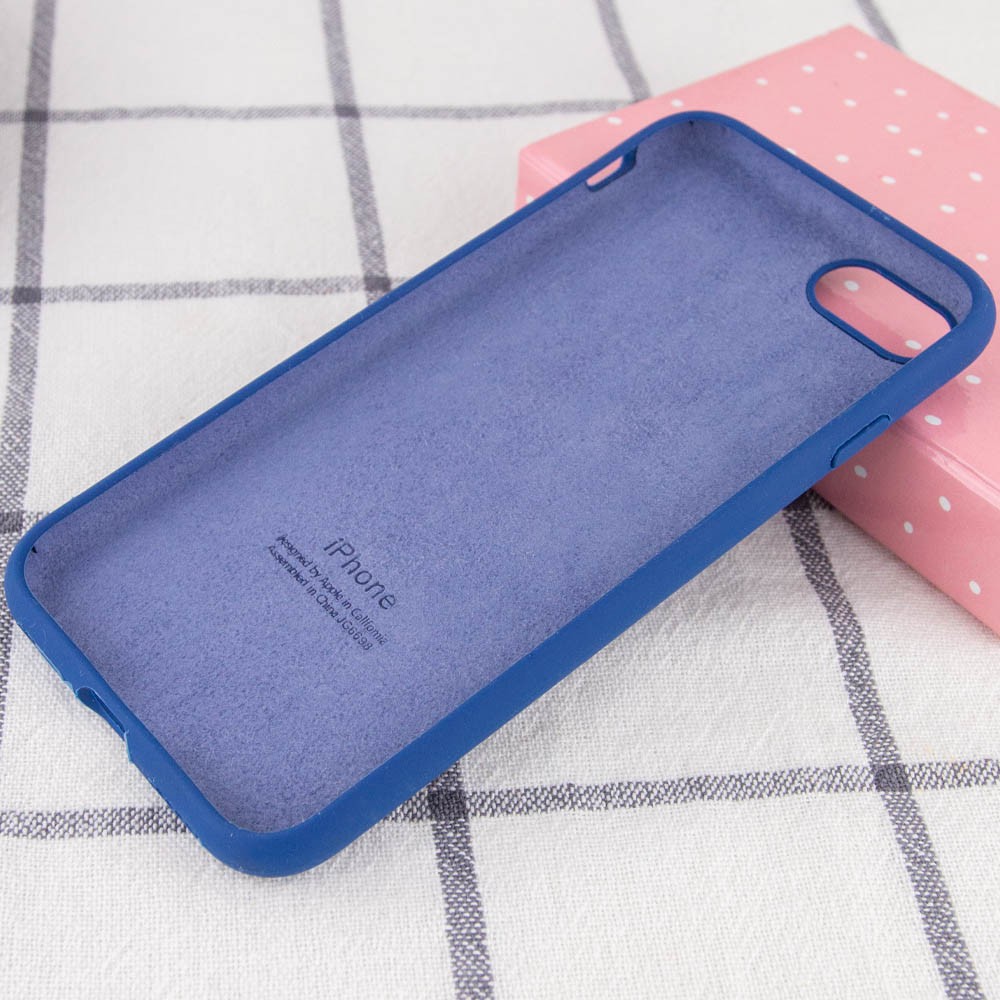 Silicone Case Full Protective (AA) для iPhone 7/8/SE (2020) (Navy Blue)-2