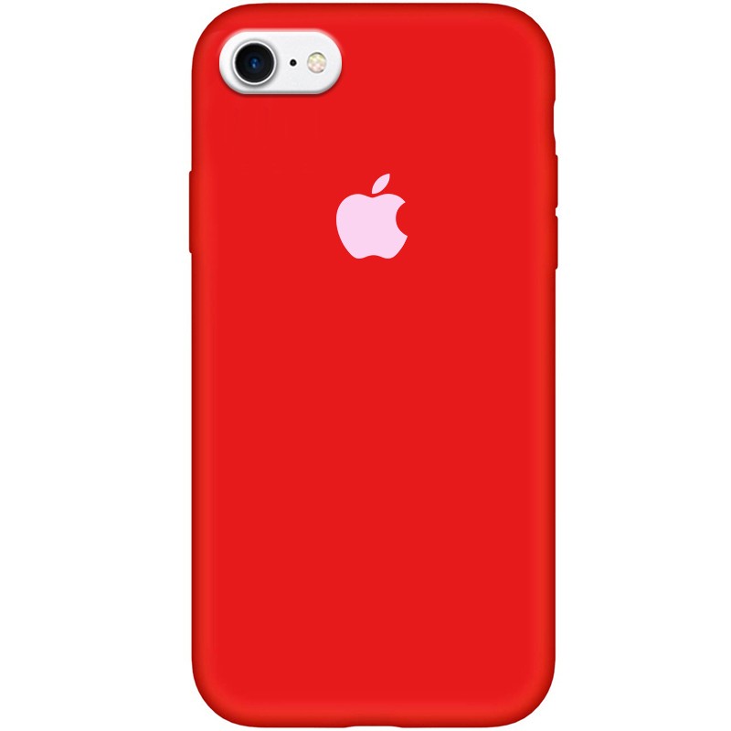 Silicone Case Full Protective (AA) для iPhone 7/8/SE (2020) (Dark Red)-0