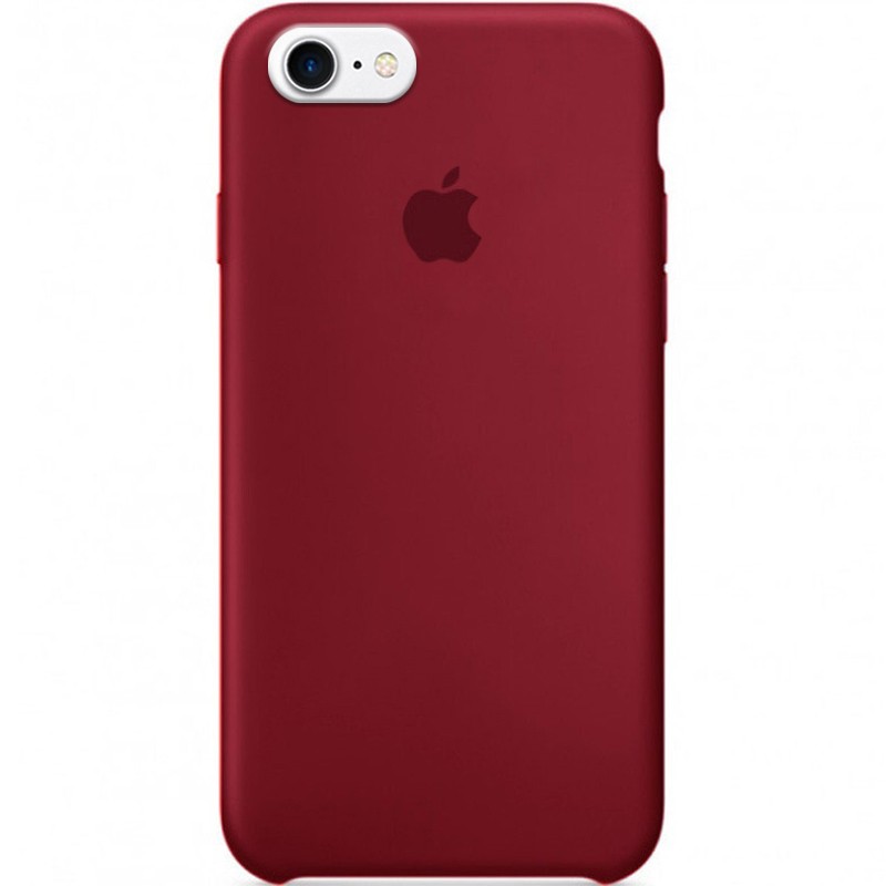 Silicone Case (AA) для iPhone 7/8/SE (2020) (Maroon)-0