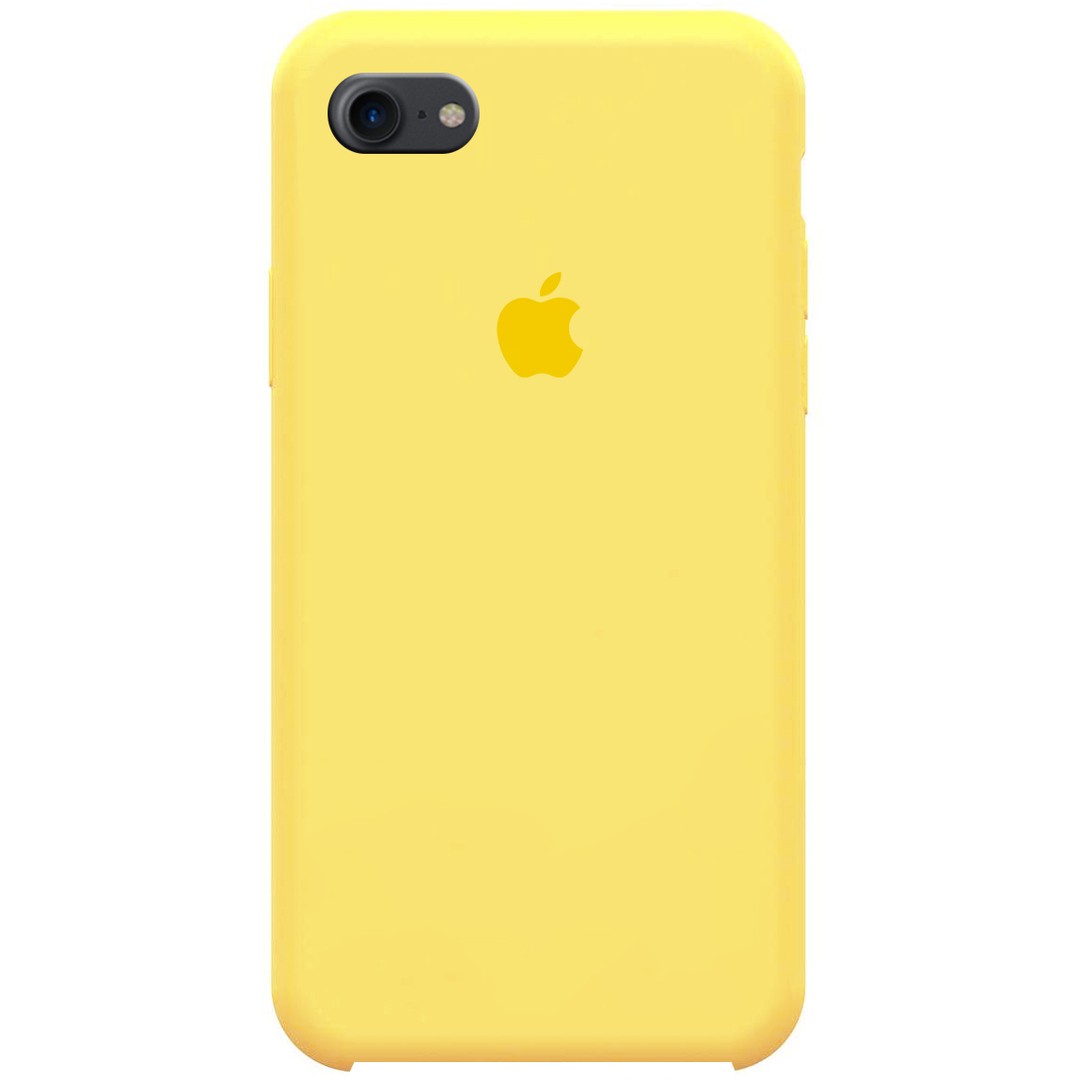 Silicone Case (AA) для iPhone 7/8/SE (2020) (Yellow)-0