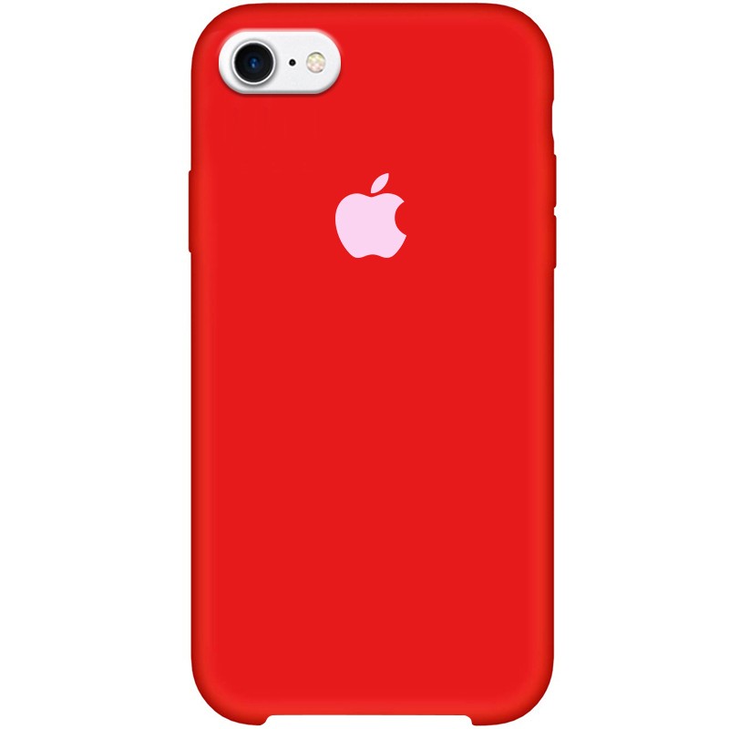 Silicone Case (AA) для iPhone 7/8/SE (2020) (Dark Red)-0