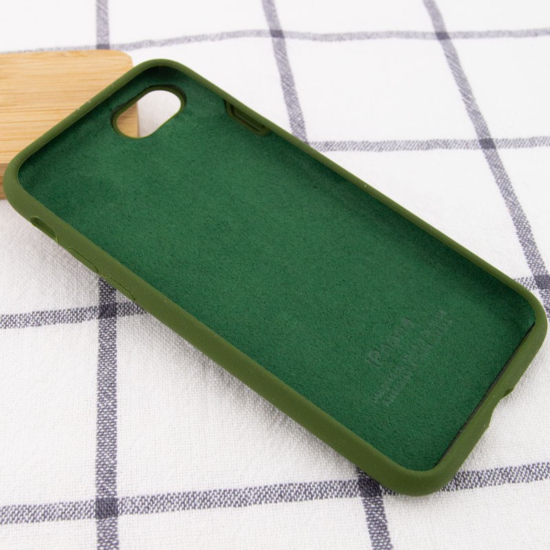 Silicone Case Full Protective (AA) для iPhone 7/8/SE (2020) (Dark Olive)-2