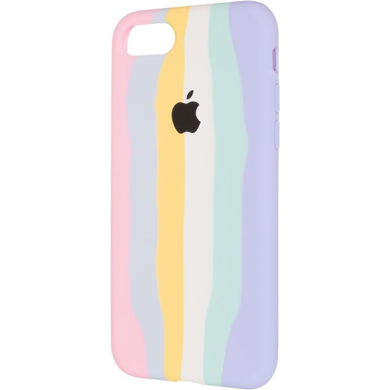 Rainbow Silicone Case iPhone 7/8/SE 2020 Marshmellow-1