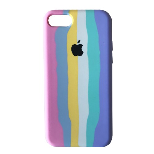 Rainbow Silicone Case iPhone 7/8/SE 2020 (Candy)-0
