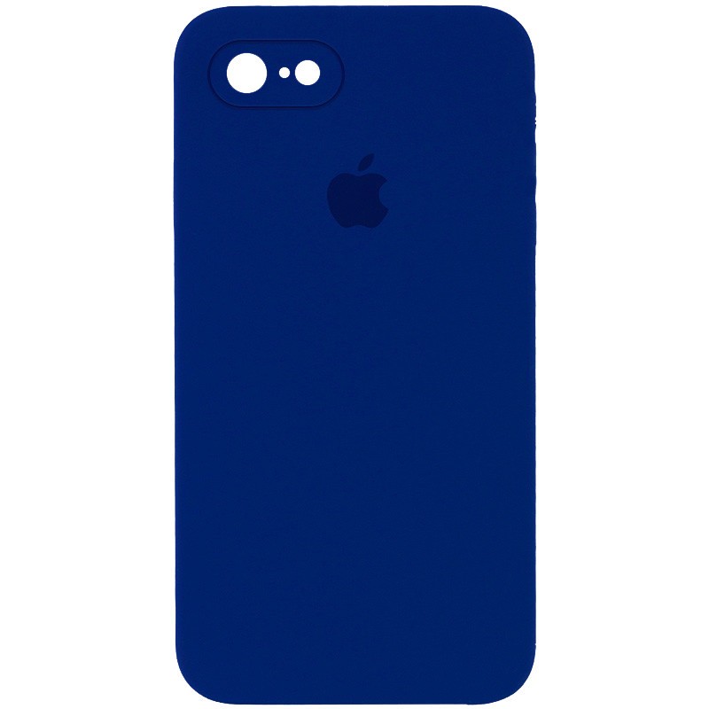 Silicone Case Square Full Camera Protective (AA) для iPhone 7 / 8 / SE (2020) (4.7") (Deep navy)-0
