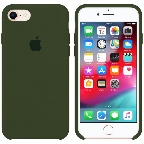 Silicone Case (AA) для iPhone 7/8/SE (2020) (Virid)-0