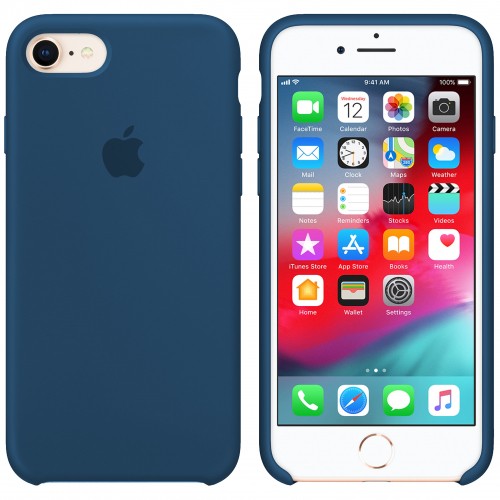 Silicone Case (AA) для iPhone 7/8/SE (2020) (blue cobalt)-0
