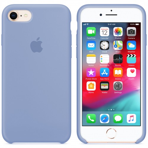 Silicone Case Full Protective (AA) для iPhone 7/8/SE (2020) (Lilac cream)-0
