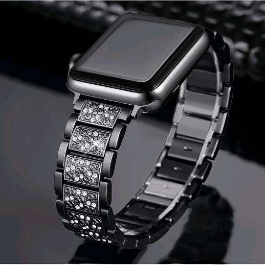 Ремінець Watch 38mm Steel Swarovski (Black)-0