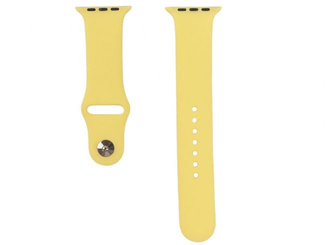 Ремінець Silicone  для  Apple Watch 38mm/40mm (Yellow)-0