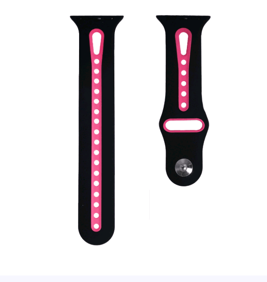 Ремінець Nike New Design для Apple watch 42/44 mm Neon pink &Black-0