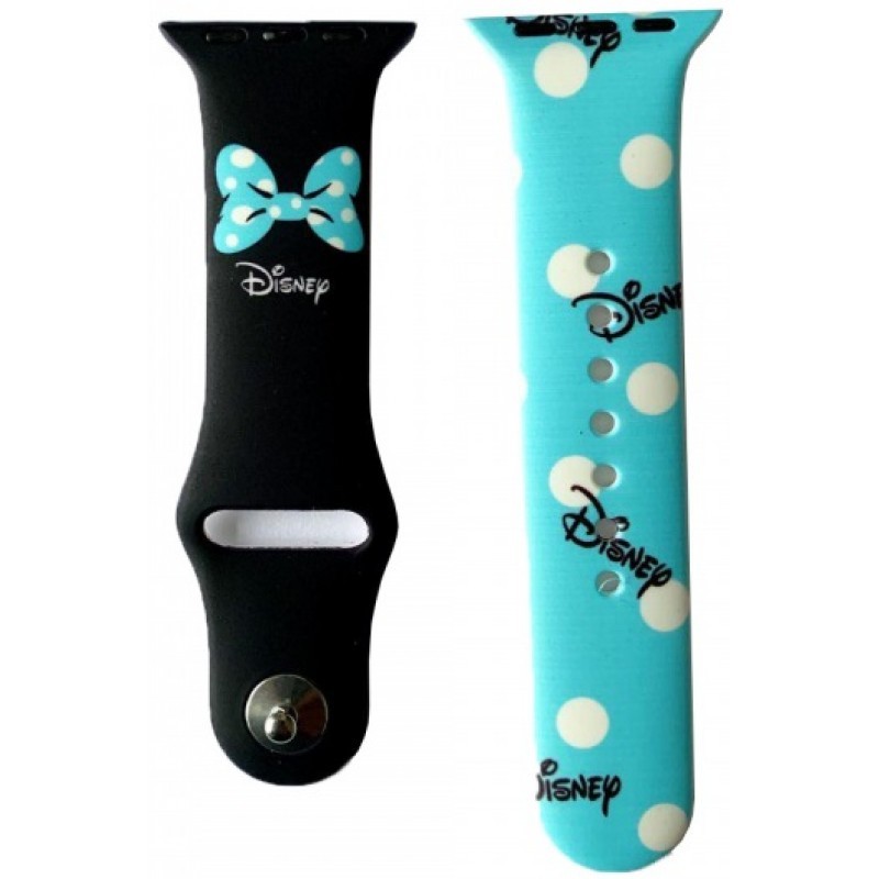 Ремінець CARTOON для Apple Watch 38/40  Minnie Mouse BOW синій-0