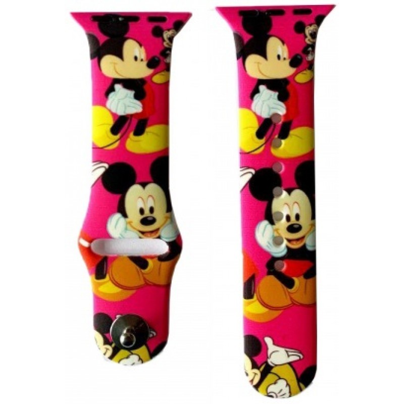 Ремінець CARTOON для Apple Watch 42/44 Mickey Mouse рожевий-0