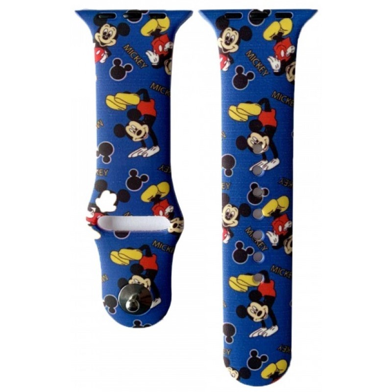 Ремінець CARTOON для Apple Watch 42/44 Mickey Mouse синій-0