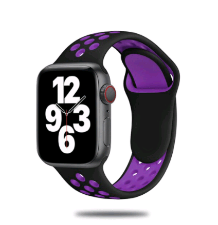 Ремінець Sport Band  для Apple Watch 38/40mm Чорно-фіолетовий-0