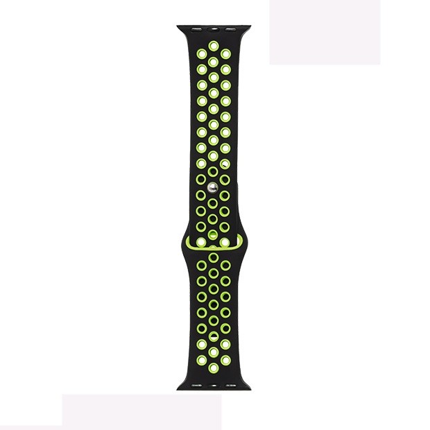 Ремінець Sport Band  для Apple Watch 42/44mm Чорно-салатовий-0