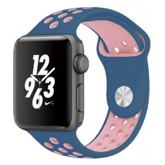 Ремінець Sport Band  для Apple Watch 42/44mm Синьо-рожевий-0
