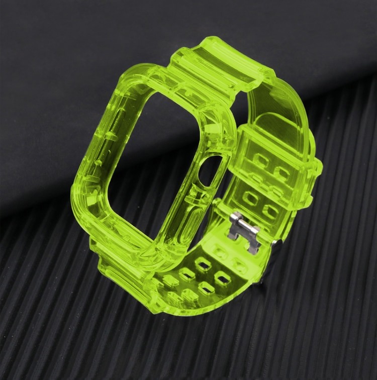 Ремінець для Apple Watch Band Color Transparent + Protect Case 40mm (Fluorescent)-0