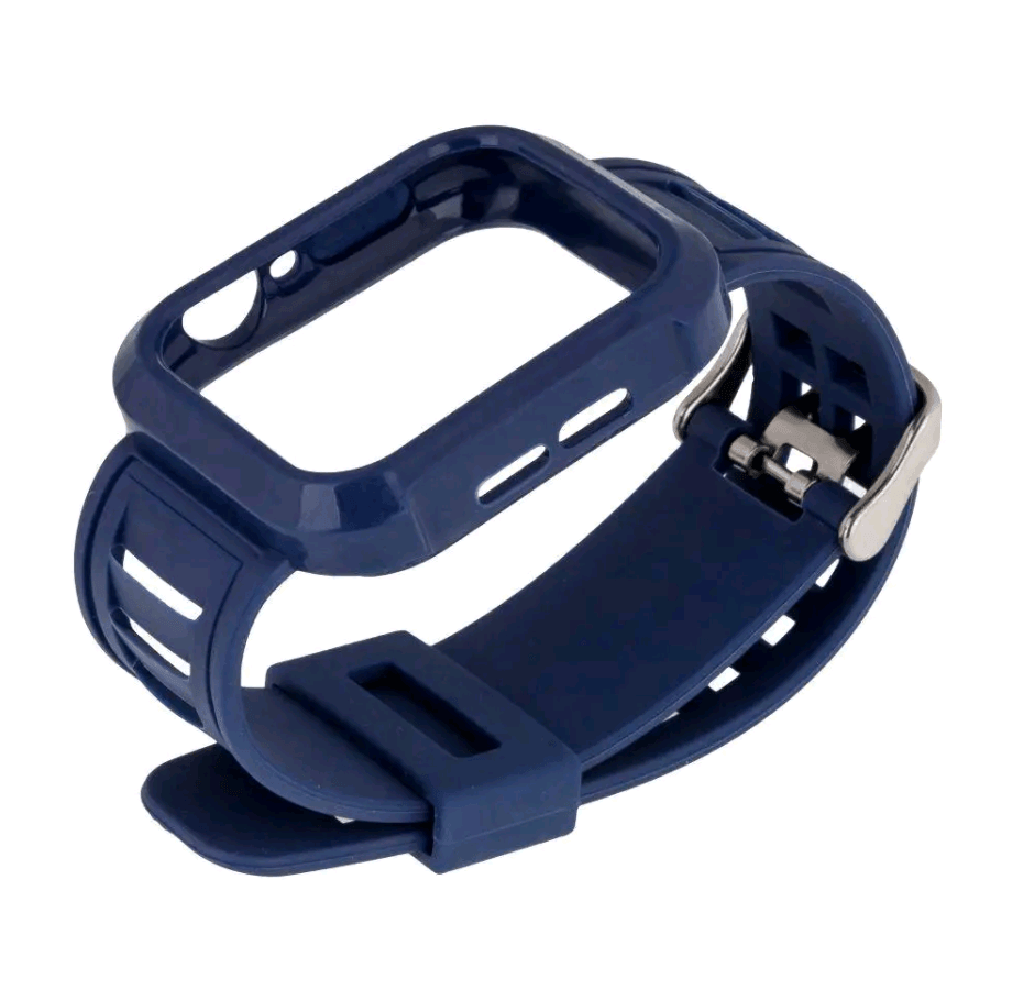 Ремінець для Apple Watch Band Silicone Shine + Protect Case 40mm (Midnight Blue)-0