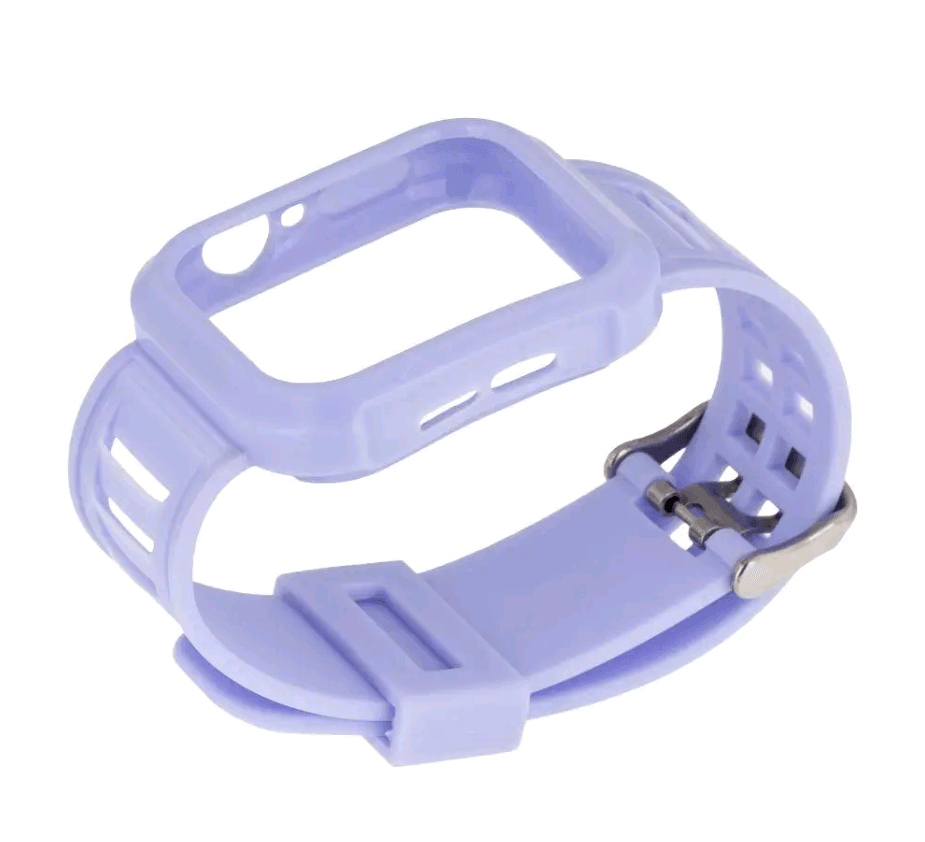 Ремінець для Apple Watch Band Silicone Shine + Protect Case 44mm (Purple)-0