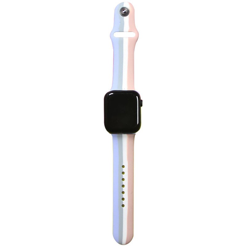 Силіконовий ремінець для Apple Watch 38/40 Бузковий/Рожевий-0