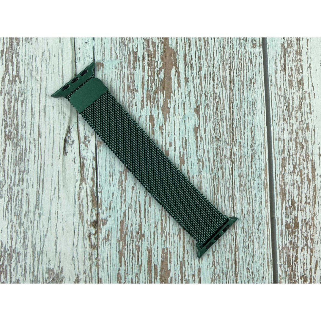 Ремінець Milanese Loop Apple Watch 42/44/45 mm Pine green-0