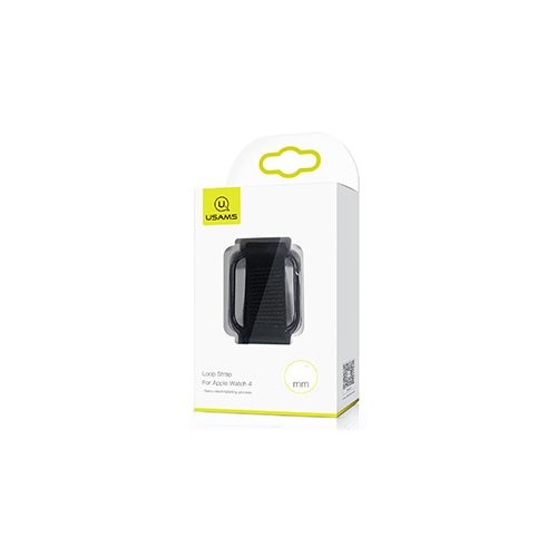 Ремінець Usams Apple Watch 4 Nylon Loop Strap 44mm Black-0